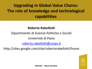 Upgrading in Global Value Chains: The role of knowledge and technological capabilities