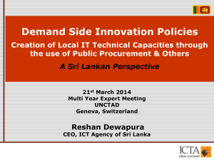 Demand Side Innovation Policies  Creation of Local IT Technical Capacities through