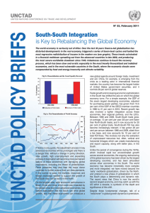 South-South Integration is Key to Rebalancing the Global Economy UNCTAD