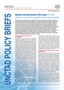 Social unrest paves the way: A fresh UNCTAD N° 21, February 2011