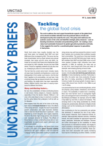 Tackling the global food crisis UNCTAD N° 2, June 2008