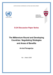 The Millennium Round and Developing Countries: Negotiating Strategies