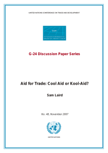 Aid for Trade: Cool Aid or Kool-Aid? G-24 Discussion Paper Series