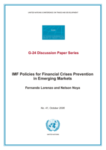 IMF Policies for Financial Crises Prevention in Emerging Markets