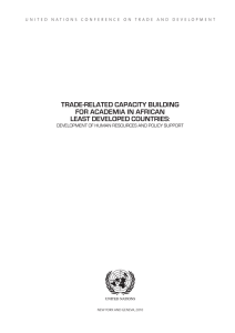 TRADE-RELATED CApACiTy buiLDing foR ACADEmiA in AfRiCAn LEAST DEVELopED CounTRiES: