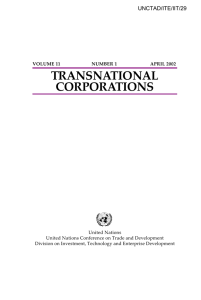 TRANSNATIONAL CORPORATIONS UNCTAD/ITE/IIT/29