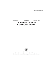 TRANSNATIONAL CORPORATIONS UNCTAD/ITE/IIT/31