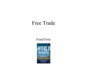 Free Trade Food First