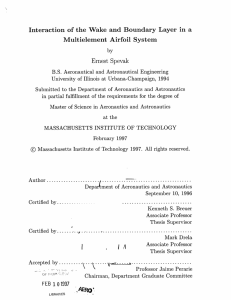 Interaction of  the  Wake  and  Boundary ... Multielement  Airfoil  System Ernest  Spevak