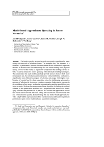 Model-based Approximate Querying in Sensor Networks