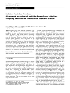 A framework for contextual mediation in mobile and ubiquitous