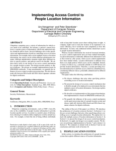 Implementing Access Control to People Location Information