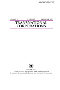TRANSNATIONAL CORPORATIONS UNCTAD/ITE/IIT/32