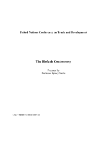 The Biofuels Controversy United Nations Conference on Trade and Development Prepared by