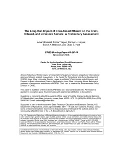 The Long-Run Impact of Corn-Based Ethanol on the Grain,