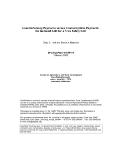 Loan Deficiency Payments versus Countercyclical Payments: