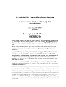 An Analysis of the Proposed Doha Round Modalities  Iowa State University