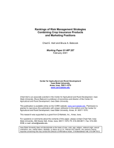 Rankings of Risk Management Strategies Combining Crop Insurance Products and Marketing Positions