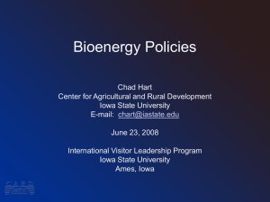 Bioenergy Policies