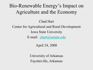 Bio-Renewable Energy’s Impact on Agriculture and the Economy