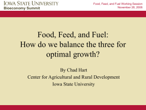 Food, Feed, and Fuel: How do we balance the three for