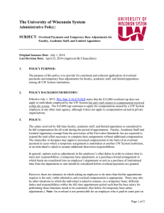 The University of Wisconsin System :  Administrative Policy
