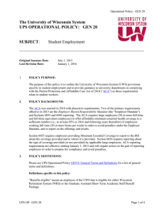 The University of Wisconsin System SUBJECT