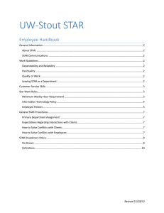 UW-Stout STAR Employee Handbook