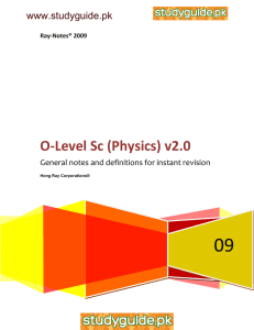 09 O‐Level Sc (Physics) v2.0   www.studyguide.pk