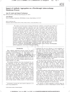 Impact of Antibody Aggregation on a Flowthrough Anion-exchange Membrane Process Aym Berges