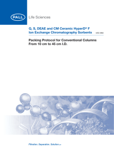 Q, S, DEAE and CM Ceramic HyperD F Ion Exchange Chromatography Sorbents