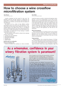 How to choose a wine crossflow microfiltration system filtration &amp; clarification