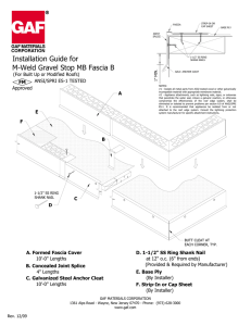 Installation Guide for M-Weld Gravel Stop MB Fascia B FM