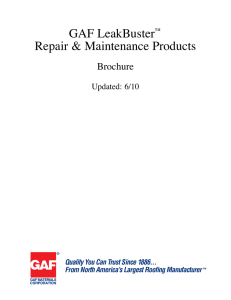 GAF LeakBuster  Repair &amp; Maintenance Products Brochure
