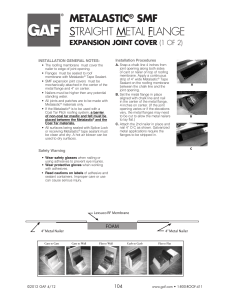 STRAIGHT METAL FLANGE METALASTIC SMF EXPANSION JOINT COVER