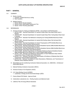 PART 1  GENERAL GAF® GAFGLAS® BUILT-UP ROOFING SPECIFICATION N-B-3-C