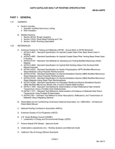 PART 1  GENERAL GAF® GAFGLAS® BUILT-UP ROOFING SPECIFICATION NN-B-4-M/P6