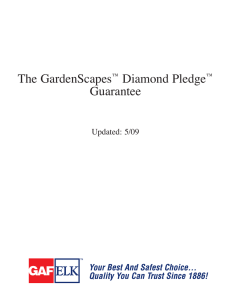 The GardenScapes Diamond Pledge  Guarantee