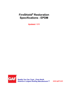 FireShield Restoration Specifications - EPDM