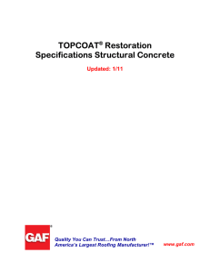 TOPCOAT Restoration Specifications Structural Concrete