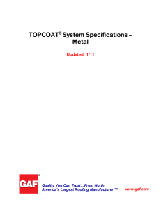 TOPCOAT System Specifications – Metal