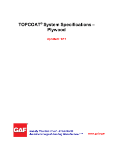 TOPCOAT System Specifications – Plywood