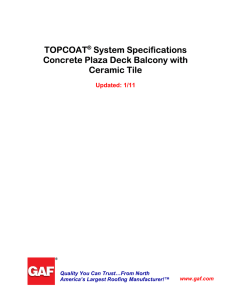 TOPCOAT System Specifications Concrete Plaza Deck Balcony with