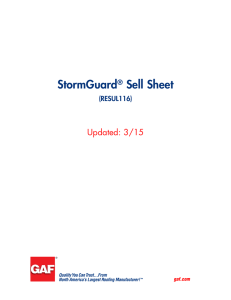 StormGuard Sell Sheet Updated: 3/15 (RESUL116)
