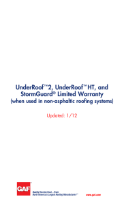 UnderRoof 2, UnderRoof HT, and StormGuard