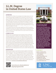 LL.M. Degree in United States Law OVERVIEW