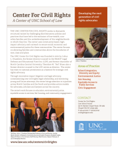 Center For Civil Rights A Center of UNC School of Law