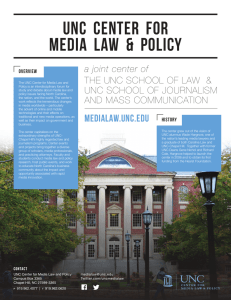 unc center for media law &amp; policy a joint center of