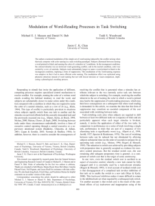 Modulation of Word-Reading Processes in Task Switching Todd S. Woodward