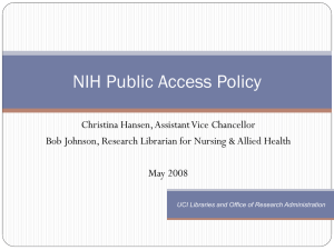 NIH Public Access Policy Presentation